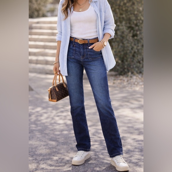 J. Crew Curvy Full Length Demi Boot Jeans - Blue - Picture 2 of 7